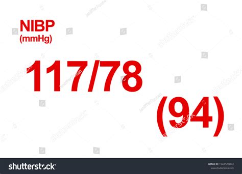 Noninvasive Blood Pressurenibp Monitor Screen Monitoring Stock Illustration 1943520892 ...