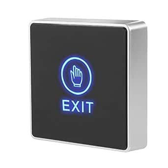 Door Access Control Exit Button LED Backlight Touch Exit Unlock Button ...