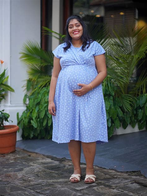 Maternity Wrap Short Dress- Knitted (Sky Blue) – ZIVAMOMS