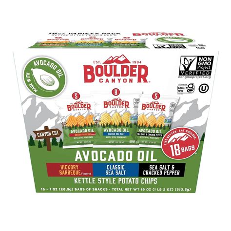 Amazon.com: Boulder Canyon Avocado Oil Kettle Style Potato Chips ...
