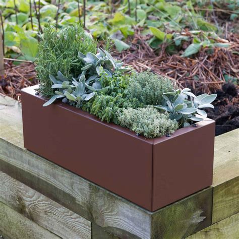 Metal Trough Planters Corten Effect - Harrod Horticultural