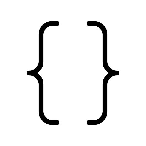 Brackets Icon Vector Symbol Design Illustration 26328870 Vector Art at ...