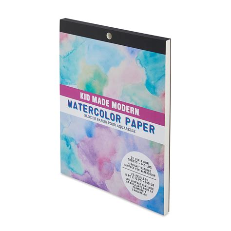 Kid Made Modern Watercolor Paper Pad – 25 Sheets, Textured, 8x10 Inch