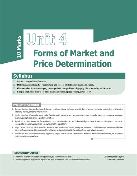 Forms of Market and Price Determination - Unit 4 Forms of Market and ...