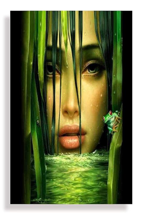 Canvas Wall Art Painting Woman in The Jungle 2844 UnFramed Decor for ...