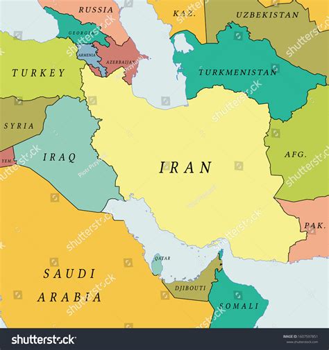 Map Of Middle East Showing Iran