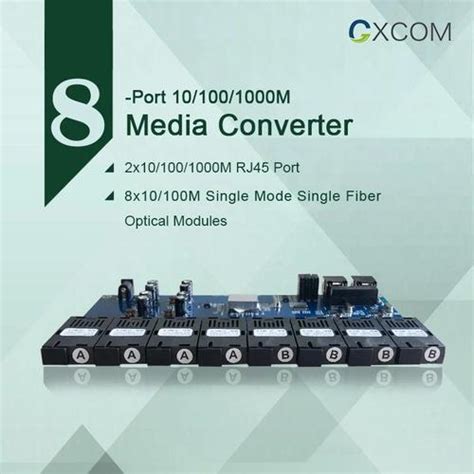 Jual 8-Port 100Mbps Serat Optik 3-20KM SC Modul Ethernet Switch 2 X ...