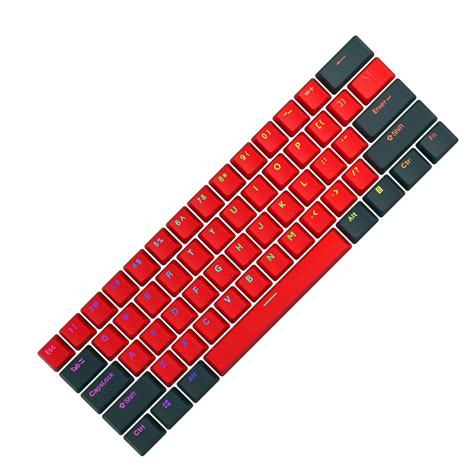 61 PBT Keycaps,61 Key ANSI Layout OEM Profile PBT Thick Shine-Through ...