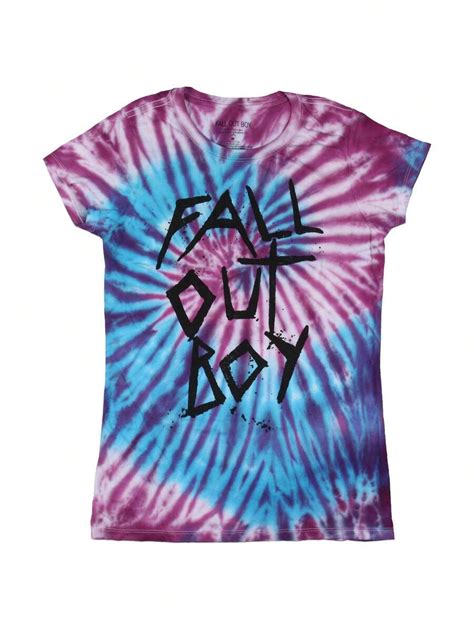 Fall Out Boy Women's Punk Rock Band Tie-Dye Graphic Print T-Shirt ...