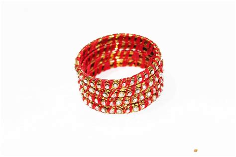Prince fancy Silk Thread Bangle Set for Women (Size: 2.10, Silk Thread ...