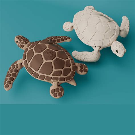 Sea Turtle Articulated | 3D Printer Model Files