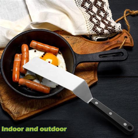 Buy Metal Spatula Set, HaSteeL Stainless Steel Long Narrow Griddle ...