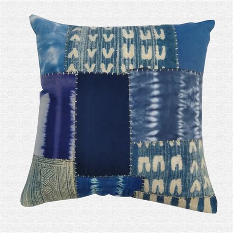Buy Online Blue Patchwork Decorative Throw Pillow Cushion Cover 16x16 ...