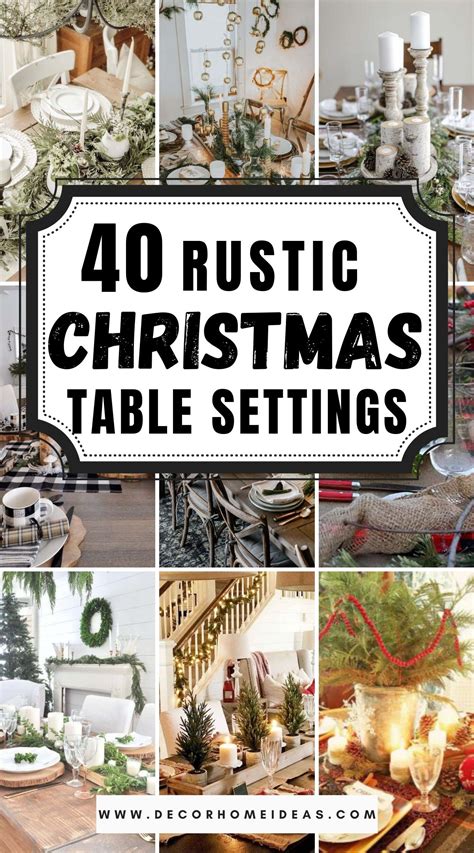 Image result for Rustic Christmas Table Setting Ideas for Outside