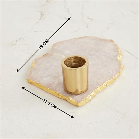 Buy Splendid Gold Textured Metal T-Light Holder from Home Centre at ...