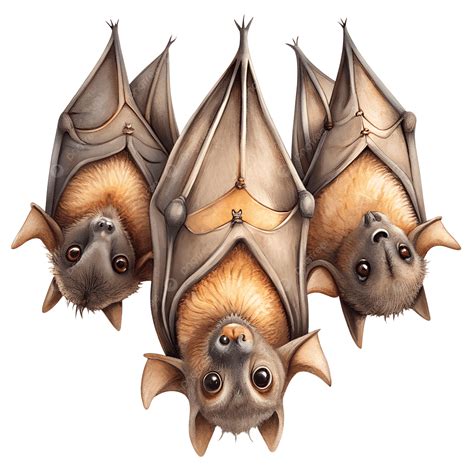 Bat Hanging Upside Down Clipart