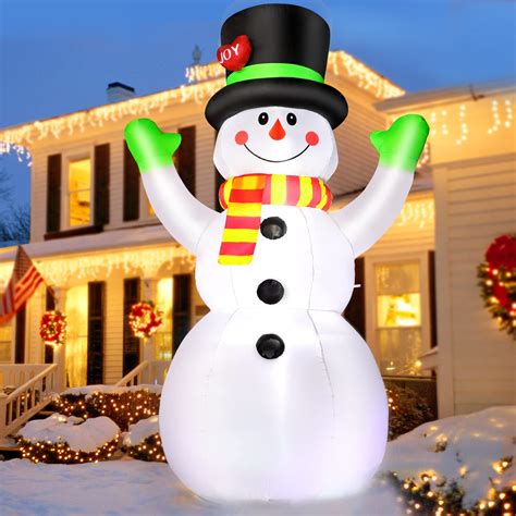 Amazon.com: 7 FT Christmas Inflatables Giant Snowman Outdoor ...