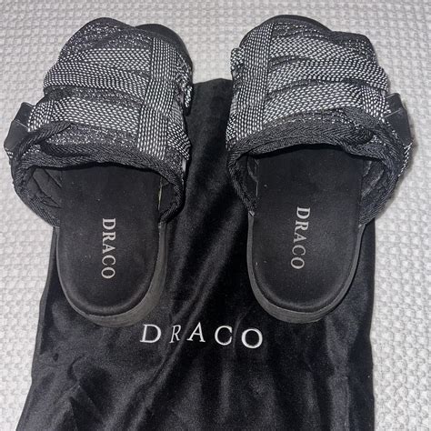 Reflective Draco slides (lightly worn) with bag.... - Depop