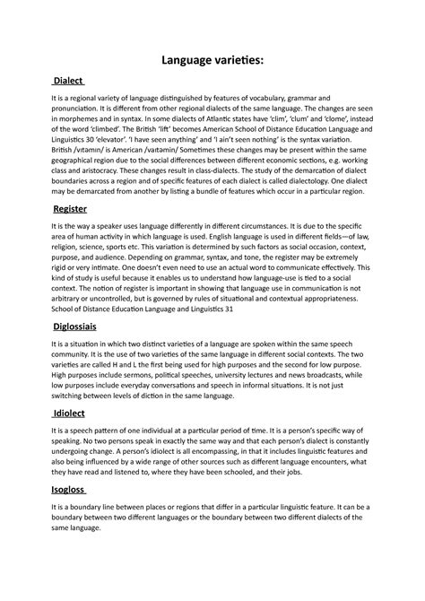 Language varieties-different types of language varieties used by humans ...