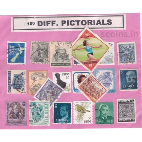 WORLD 100 DIFF PICTORIALS – SCOINS INDIA