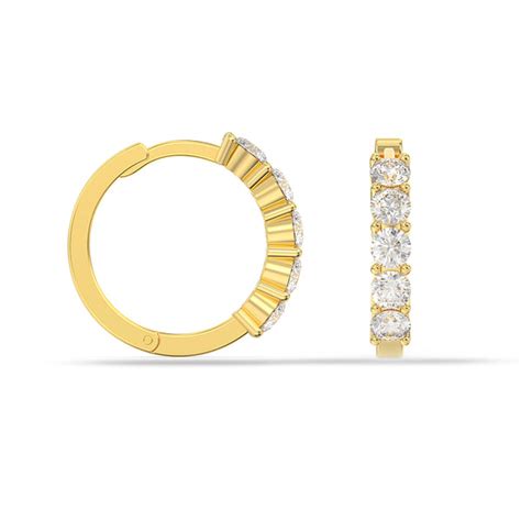 LeCalla - Buy 925 Silver 18K Gold-Plated CZ Huggie Hoop Earring for ...