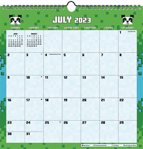 Trends International 2023-2024 Minecraft Academic Spiral Wall Calendar ...