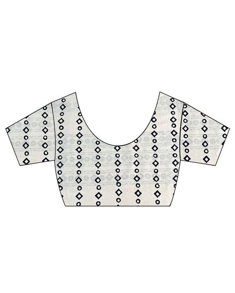 Buy Sky Melt Ivory Block Printed Saree | Saree for women |Saree online