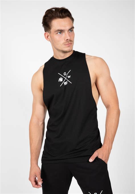 Cisco Drop Armhole Tank Top - Black/White – Gorillawear India