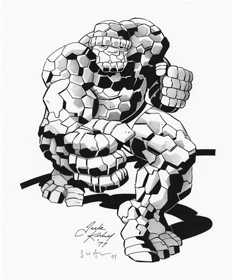 The Thing by Jack Kirby (1977), in Jeff Tamplin's Inking and Coloring ...