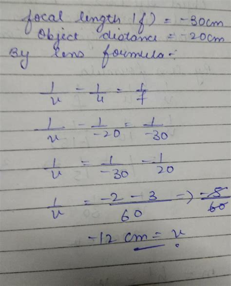an object is placed perpendicular to principal axis of concave lens Of ...