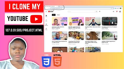 Image result for YouTube Clone Using HTML and CSS