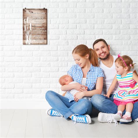 Buy House Blessing Hanging Wooden Sign Christian Bible Verse Wall Decor ...