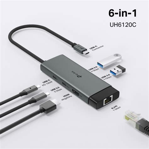 UH6120C | USB Type-C 6-Port Hub | TP-Link India