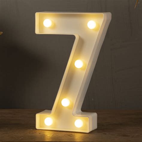 Buy HXWEIYE Marquee Light Up Numbers-7, Led Large Numbers Letters Sign ...
