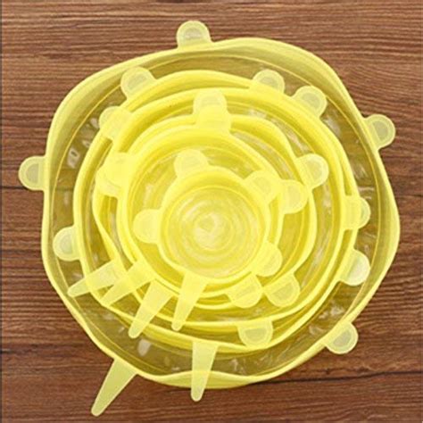 Buy GAZEPO Silicone Stretch Lids 6 Pcs of Various Sizes Silicone Fresh ...