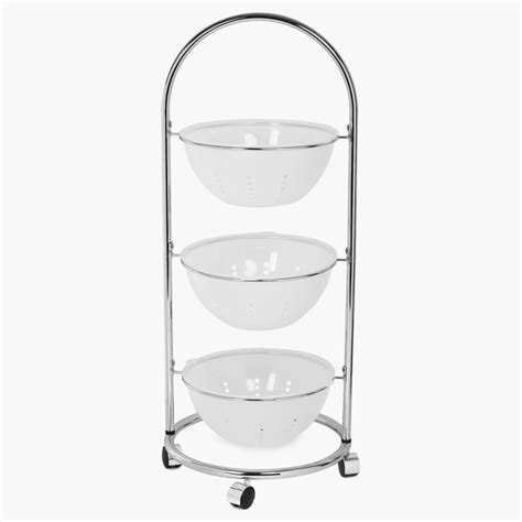 Buy Tranzit Stainless Steel 3-Tier Kitchen Trolley from Home Centre at ...