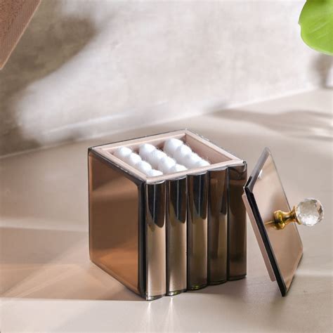 ESQ Living Rena Glass Storage Jar - Metallic Bronze