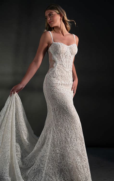 Romantic Lace Fit-and-Flare Wedding Dress | Martina Liana