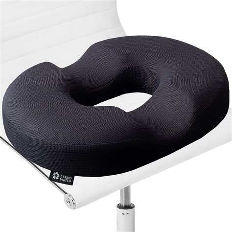 Buy Donut Pillow Hemorrhoid Tailbone Cushion – Medium Black Seat ...
