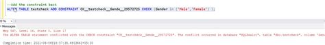 Image result for Check Constraint Error SQL