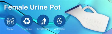 Carent Portable and Safe Medical Grade Plastic Urine pot with cap for ...