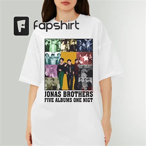 Jonas Brothers T Shirt, Jonas Five Albums One Night Tour Shirt, Jonas ...