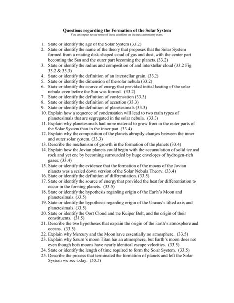 Image result for Solar System Questions