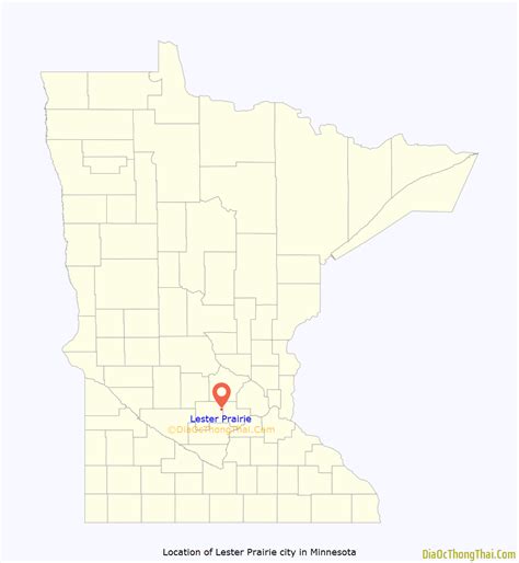 Map of Lester Prairie city - Thong Thai Real