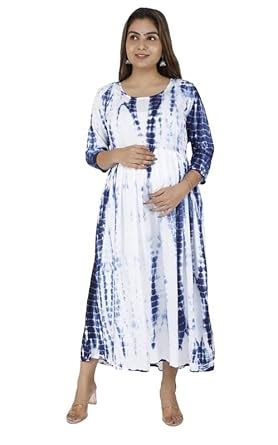 Buy MATERNITY QUEEN Women's Soft 100% Rayon Tie and dye Shibori Print ...