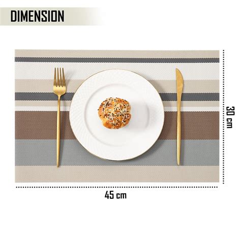 Multicolour PVC Dining Mats | Set of 4 & 6 | HOKIPO – HOKIPO | Har Ghar ...