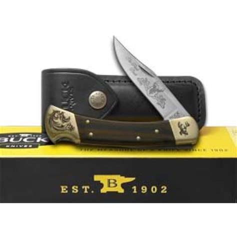 BuckKnives Buck 110 Wooden Ten Point Buck Scrolled Bolster India | Ubuy