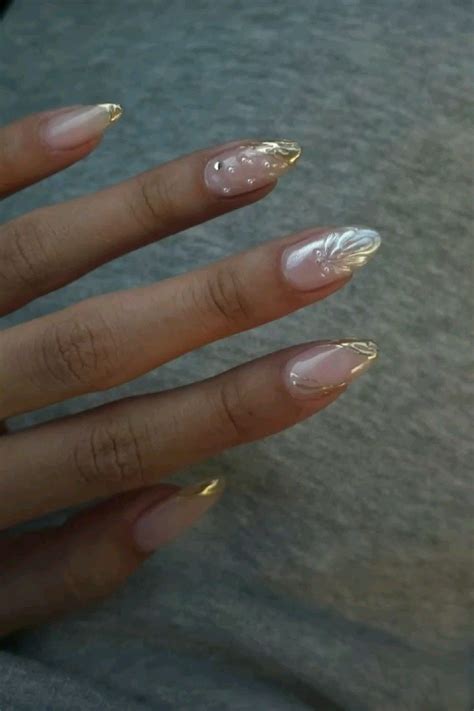 mermaid spring pearl nails | Stylish nails, Gel nails, Simple nails