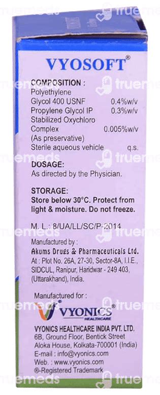 Vyosoft 0.3/0.4 % Eye Drop 10 ML | Order Vyosoft 0.3/0.4 % Eye Drop 10 ...