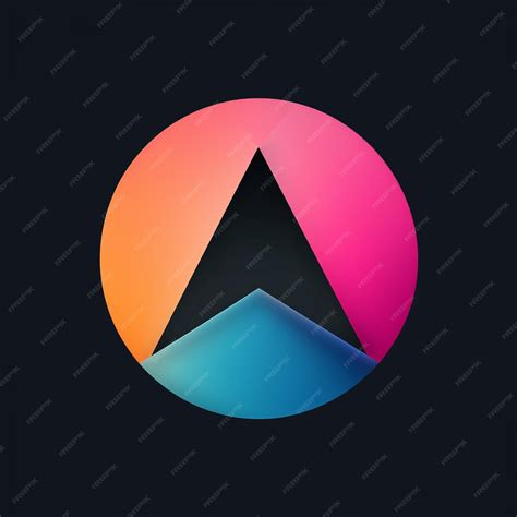 Premium AI Image | a colorful arrow logo on a black background